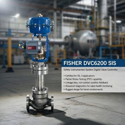 오리지널 피셔 FIELDVUE DVC6200 SIS 안전 계기 시스템 디지털 밸브 컨트롤러 주식 공급자