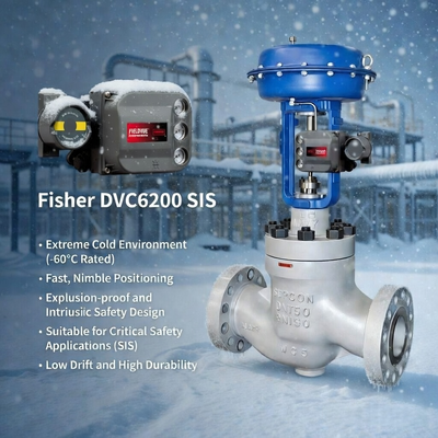 Low Temperature Environment Fisher FIELDVUE DVC6200 SIS Digital Valve Positioner Valve Controller 