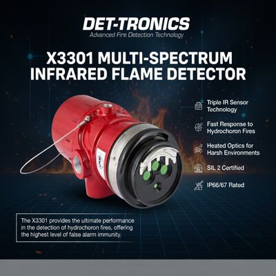 LNG 플랜트 플레임 탐지기 다스펙트럼 IR 플레임 탐지기 DET-TRONICS X3301 화재 탐지 센서 가격