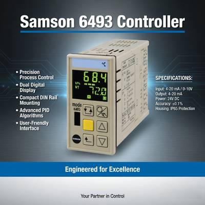 Samson Process Control Unit Samson Controller 6493 Compact Controller for Panel Mounting