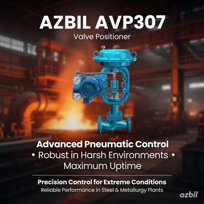 아즈빌 AVP307 디지털 Pneumatic 밸브 포지셔너 HART 통신 마이크로 프로세서 제어 및 IP66 보호