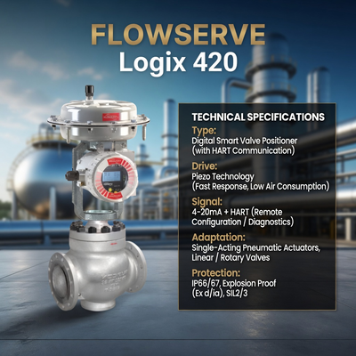 ASCO 210 8220 8262 8263 시리즈 솔레노이드 밸브 Flowserve Logix 420 디지털 HART 밸브 포지셔너(LCD 디스플레이 포함)