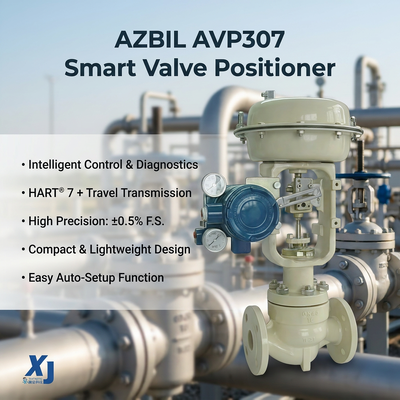 Azbil AVP307 HART 디지털 전기 공압 제어 밸브 밸브 포지셔너 파일럿 밸브 공기 필터 조절기