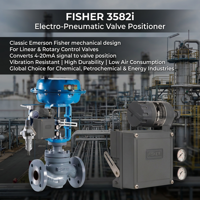 F-isher 3582i 기계식 전기 공압 밸브 포지셔너 OEM 단동 제어 밸브