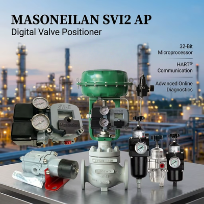 공급자 Masoneilan 78-40 SVI2 AP 스마트 디지털 밸브 포지셔너 티신 공기 필터 조절기 OEM 제어 밸브 스톡