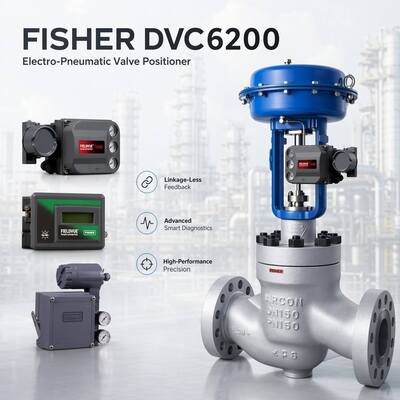 새 OEM F-isher Butterfly Pneumatic 제어 밸브와 DVC6200 밸브 위치레이터