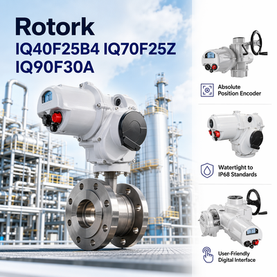 공장 도매 Rotork IQ40F25B4 IQ70F25Z IQ90F30A 지능형 다회전 전기 액추에이터 IP68 산업용 밸브용