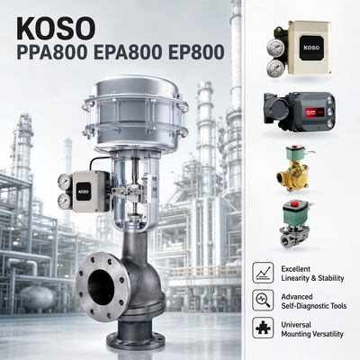 KOSO 고정밀 전기 공압 스마트 밸브 포지셔너 PPA800/EPA800/EP800 OEM