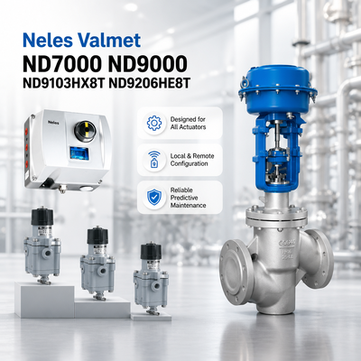 발메트 메 소 OEM ND7000 ND9000 ND9103HX8T ND9206HE8T Pneumatic Smart Digital Valve Positioner HART 4-20mA 산업 자동화