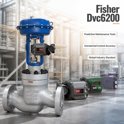 F-isher DVC6200 스마트 밸브 포지셔너, 석유, 가스, 화학, 발전소 제어 밸브용 전체 공정 진단 기능 포함