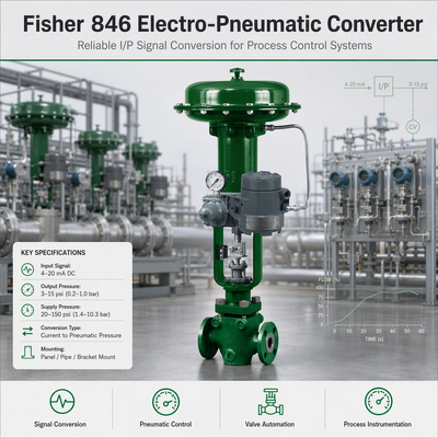 Fisher 846 전자 피드백 4-20mA 전류 압력 전기 공압 변환기