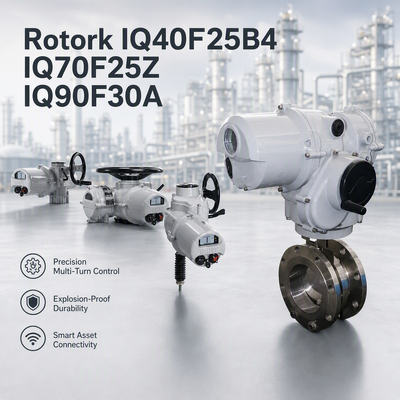 로토르크 IQ40F25B4 IQ70F25Z IQ90F30A 쿼터턴 전기 액추에이터 1000-2000Nm IP68 나비 밸브 산업 제어 시스템