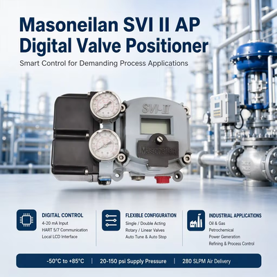 자동 튜닝 디지털 밸브 포지셔너 Masoneilan SVI2 AP 진단 4-20mA 비접촉 위치 감지 밸브 포지셔너