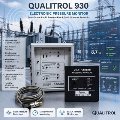 Qualitrol 930 변압기 압력 모니터링 장치 다중 센서 압력 모니터 압력 경보 트립 모니터