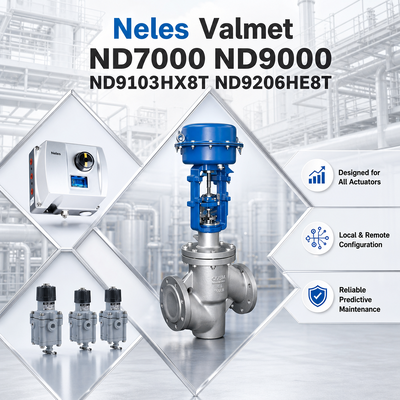 원본 넬레스 발메트 ND7000 ND9000 ND9103HX8T ND9206HE8T 석유화학 석유가스 산업용 스마트 Pneumatic 디지털 밸브 포지셔너 컨트롤러