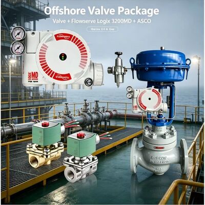 Flowserve Logix 3200MD Digital Positioner with ASCO Solenoid Valve for Precise Industrial Valve Control