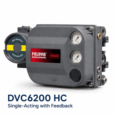DVC6200 HC 디지털 밸브 컨트롤러 4 ′′ 20 mA HART 피드백과 함께 Pneumatic Single Acting Valve Positioner