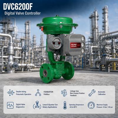 DVC6200F FD Double Acting FOUNDATION Fieldbus Smart Valve Controller Digital Valve Positioner Supplier