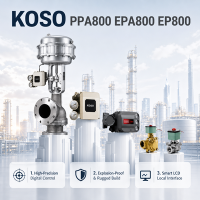 KOSO EP800 시리즈 전압 위치기 PPA800 EPA800 스마트 밸브 컨트롤러 OEM 폭발 방지 IECEx ATEX 인증
