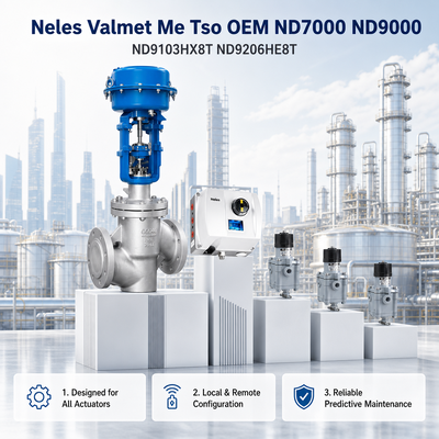 Neles Valmet Me Tso OEM ND7000 ND9000 ND9103HX8T ND9206HE8T 스마트 공압 조절기 회전식 선형 밸브
