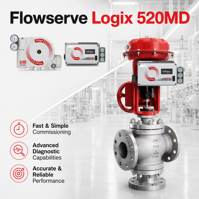 Flowserve Logix 520MD Plus 디지털 HART 7 포지셔너 4 20mA IP66