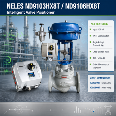 Neles ND9103HX8T ND9106HX8T 디지털 HART Pneumatic 밸브 컨트롤러 스마트 제어 밸브 위치기