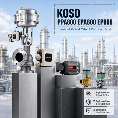 KOSO PPA800 EPA800 EP800 전기 공기 밸브 위치기 스마트 피드백 4-20mA 선형 흐름 제어 OEM