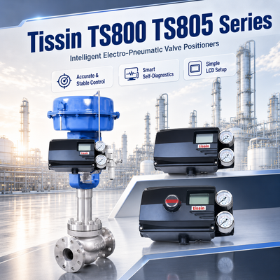 Tissin TS800 TS805 시리즈 스마트 밸브 포지셔너 OEM 산업 자동화 HART 제어