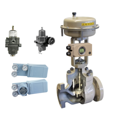 New and Pneumatic Samson Control Ball Valve and Masoneilan Reliable SVI2 Control Valve Positioner and 4700E Electro-pneumatic Controller and FISH-ER 67CFR