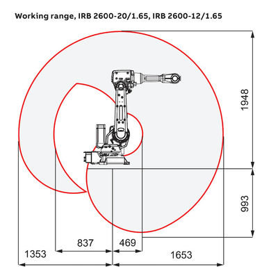 ABB IRB2600 6 주축 산업용 로봇 팔 자동용접 로봇