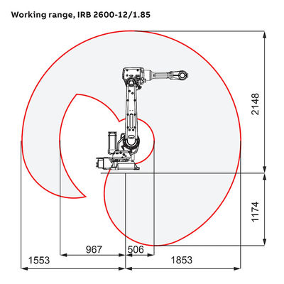 ABB IRB2600 6 주축 산업용 로봇 팔 자동용접 로봇