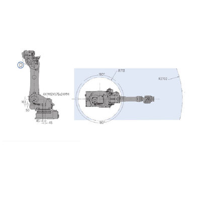 다이캐스트기를 위한 180KG 화물 산업용 로봇과 MOTOMAN GP180의 핸들링 로봇