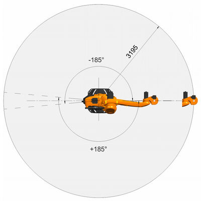 KR 120 R3200 PA 5 주축 화물 120 킬로그램은 3195 밀리미터 팔레타이징 로봇에 도달합니다