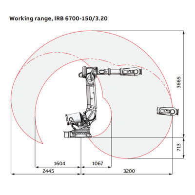 CNC 로봇과 IRB6700-150/3.2는 물질 취급 장비 부품과 다른 용접 장비를 위해 무장합니다