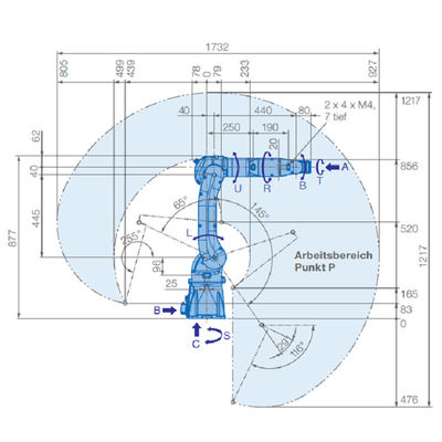 7KG 화물과 GP7 산업용 로봇 가격과 소재 취급을 위한 YRC1000 CNC 제어기