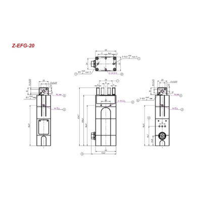 자동 평량 히트보트 Z-EFG-20 6 주축 로보틱 아암을 위한 전기 그리퍼
