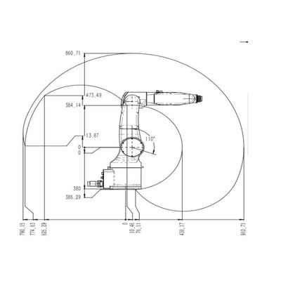 산업용 로봇으로서의 교육적 로봇 중국 TKB070-7KG-910mm 로보틱 아암 6 주축
