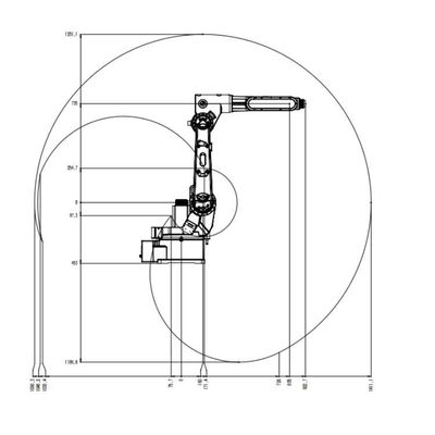 로봇 팔 6축 중국 TKB1600-12KG-1410mm를 범용 로봇으로 취급