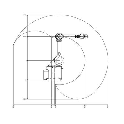 보편적 로봇을 로딩하기 위한 산업적 로봇 6 주축 중국 TKB800-6kg-876mm