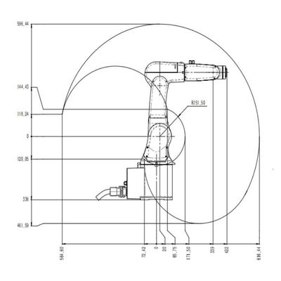 보편적인 로봇으로 자재 취급 로봇 TRB050-3kg-616mm 로봇식 팔 6 축선
