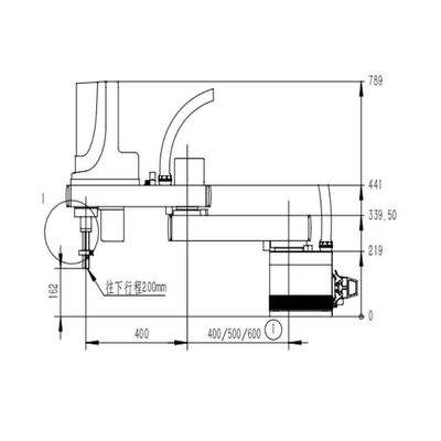 조립 로보트로서의 집회를 위한 중국 로봇 STH100-10kg-800/900/1000mm