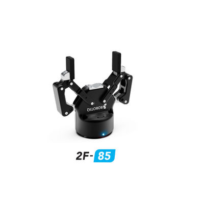 친숙한 Robotiq 2F-85 그리퍼 작업을 Cobot 로봇과 함께 로봇 그리퍼로 사용하여 픽 앤 플레이스 매니퓰레이터로 사용