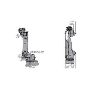 180kg 산업용 로봇용 그리퍼 탑재량 포함 6축 로봇 암 포함 조립 로봇 MOTOMAN-GP180