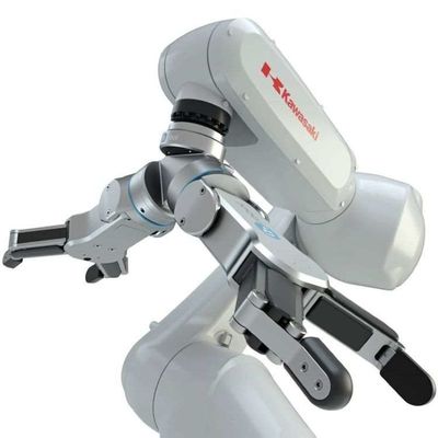로봇 그리퍼로 가동 가능한 그리퍼 2 손가락 RG6이 있는 협력 로봇 팔