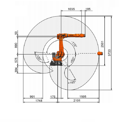 스마트 로봇 KR 70 R2100 PA 팔레트 로봇 공학 그리퍼 KUKA Industrial Robot