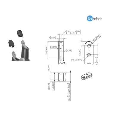 ONrobot 로봇 그리퍼 RG2 UR cobot 전동 그리퍼용 두 손가락 핸드 그리퍼 작업